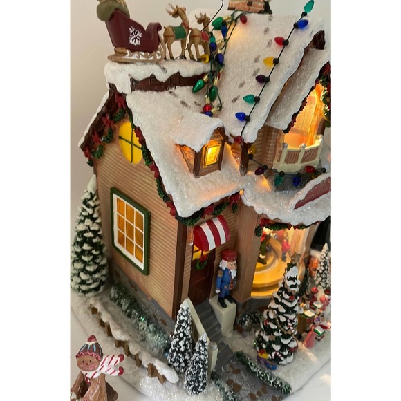 Allstate Floral~ Holiday House~ Large animated Box Victorian VNTG - Picture 9 of 12